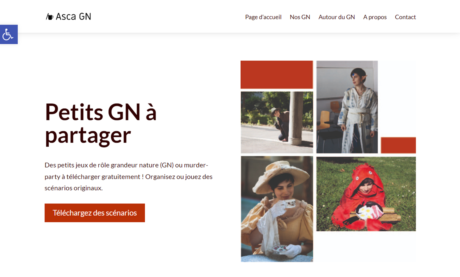 page d'accueil du site Asca-GN