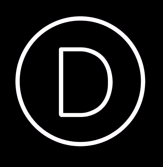 logo divi en noir et blanc